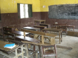A classroom in Sierra Leone