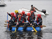 Ambleside 2012: Raft Building - On the lake