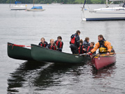 Ambleside 2012: Raft Building - On the lake