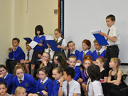 School Councillors announce the next act. - Click to enlarge