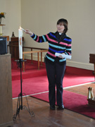 Lighting the baptismal candle - Click to enlarge
