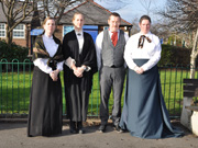 Teachers dressed as Victorians