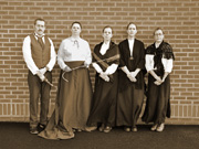 Teachers dressed as Victorians